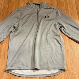 EUC Men’s Under Armour Men's ColdGear Fleece 1/4 Zip Pullover - Gray - Size M